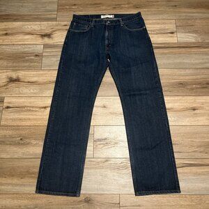 Men's Levis 505 Regular Fit Denim Jeans SZ 36x34 Blue Cotton Modern Red Tab